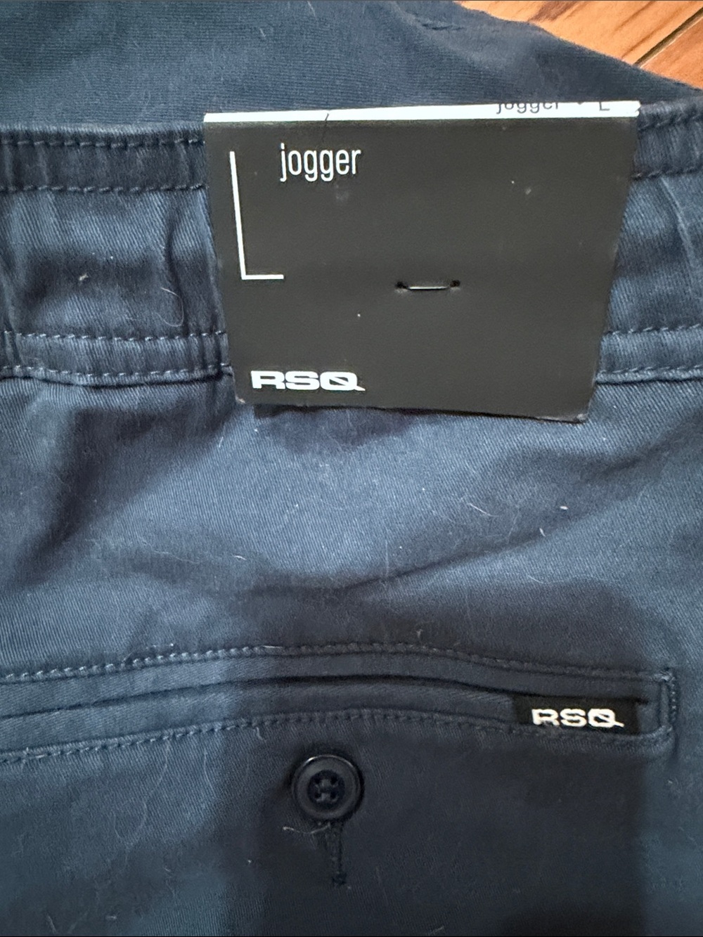 🆕RSQ Men's Dark Navy Blue Side Pocket Drawstring Cotton Joggers::NWT:: - Picture 4 of 7